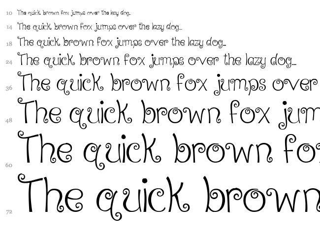 Ralphie Brown font waterfall
